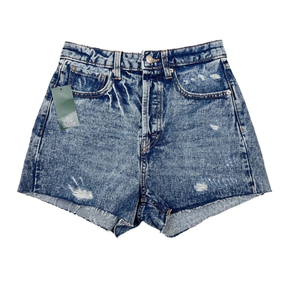 Nwt Wild Fable Highest Rise Cut Off Jean Shorts Size 0 Button Fly Distressed